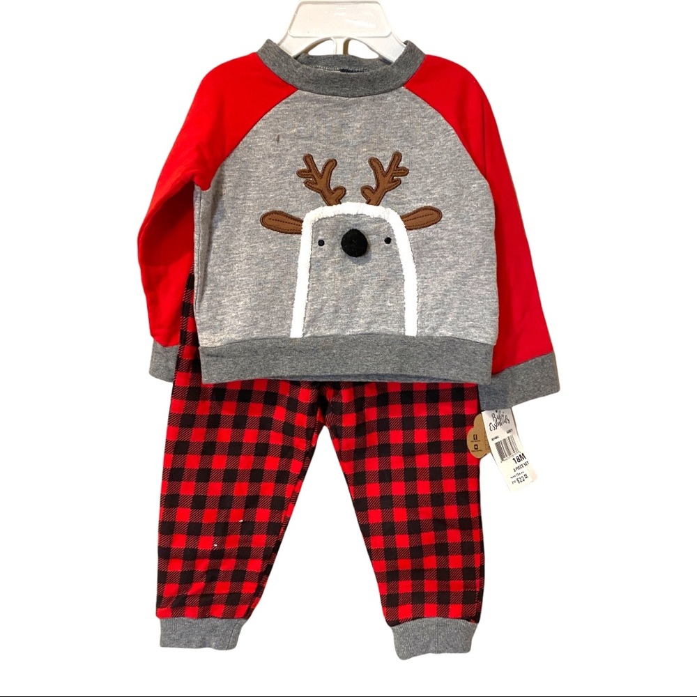 Baby Essentials Christmas Reindeer 2 Piece Matching Set (18 Months)